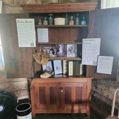 Antique Two Piece Cherry Cupboard