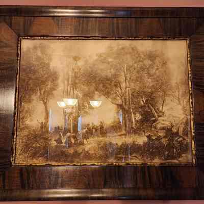 Faux Grain Frame, Sepia Print Belongs to Dining Room Suite, Scott