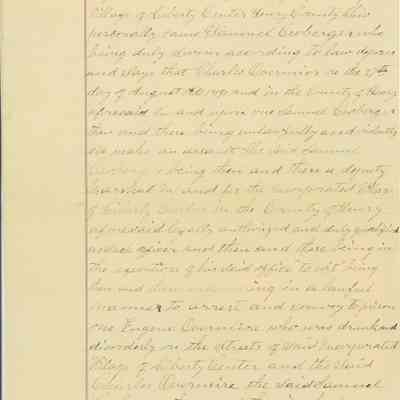 1891 Liberty Center Village Court Records, G.A. Crawford, Mayor