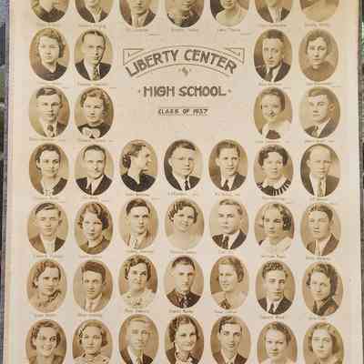 1937 Liberty Center High School Class Composite Photo