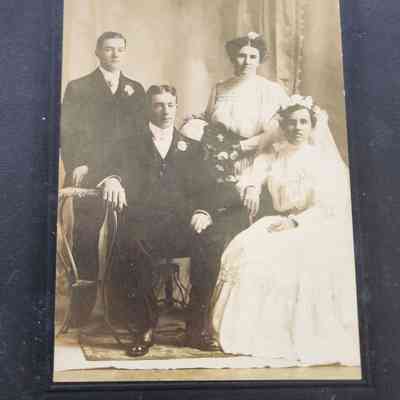 1905 Peter & Tillie thome, William thome, Tillie Carsth Cabinet Card Photo