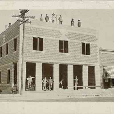 Postcard of the Eagle Hotel Under Consruction