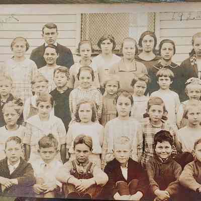 1922 Dirr School Class Postcard Photo