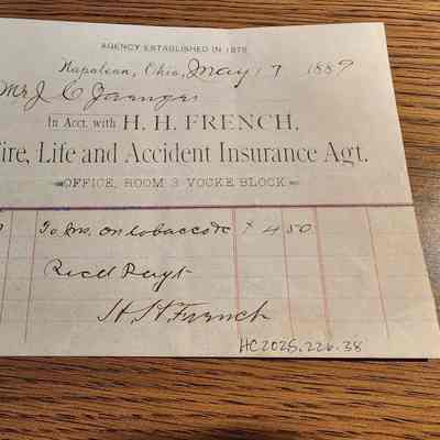 1889 HH French Fire, Life & Accident Insurance, Vocke Block