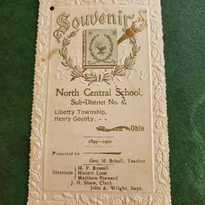 North Central, Liberty Twp. Souvenir Trade Card