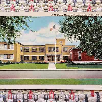 S.M.Heller Memorial Hospital, Clinton & Scott Streets, Napoleon, Ohio Post Card