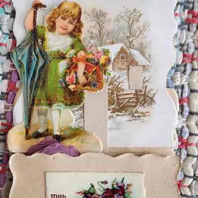 German DieCut Easter Card, 1890's, to Edward Hoff