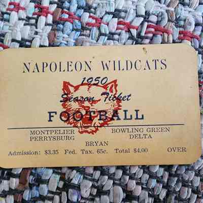 1950 Napoleon Wildcats Season Ticket