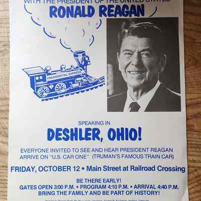 Whistle Stop Tour, with President Ronald Reagan, Deshler, Ohio, 1984