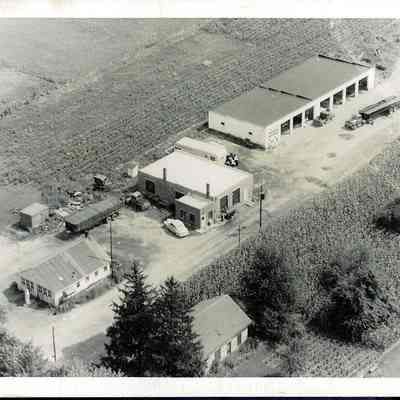 Aerial Photo of original B.A.Miller building later Creager Construction Company