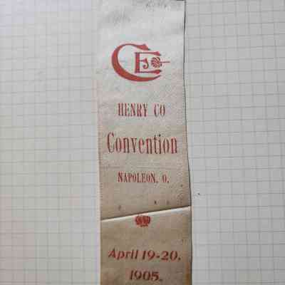 Henry County Ohio 1905 Ribbon