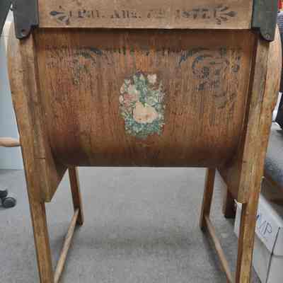1877 Wapakoneta, Oh M.Brown Co Bentwood Butter Churn, Butter Paddle