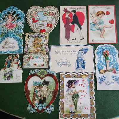 Antique Valentines, Die-Cut, More