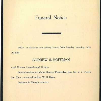 Death Notice of Andrew S. Hoffman