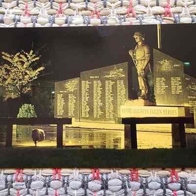 1990's Henry County Fallen Heros Memorial, Washington Street, Courthouse Block, Napoleon, Ohio Post Card