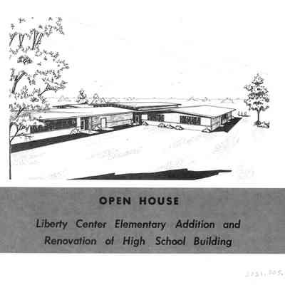 Open House Program for the Liberty Center Elementary and High School Renovations - October 8, 1972