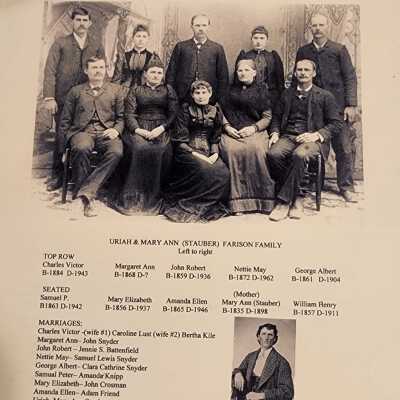 1800's Uriah & Mary Ann Farison Family Portrait
