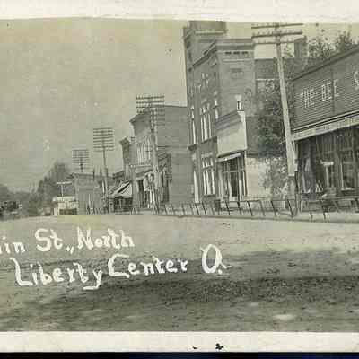 Main Street looking North in Liberty Center in 1909