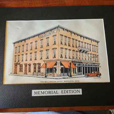 Paper, Pen, Colored Pencil, Wellington Hotel, Napoleon, Ohio, by Robert Heft