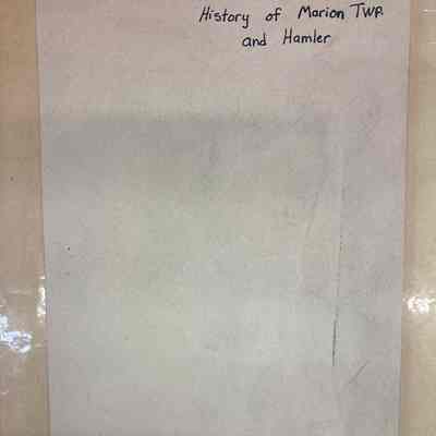 History of Marion Twp & Hamler