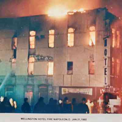 1992 Photograph Copy of Wellington Hotel Fire