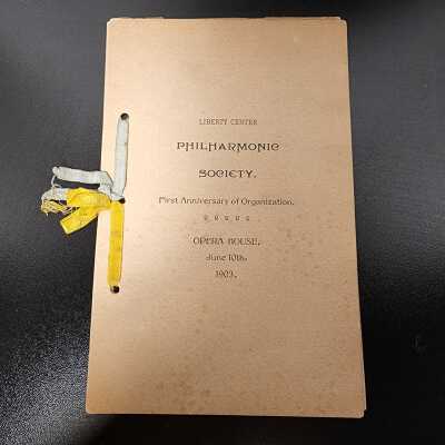 1903 Liberty Center, Ohio Philharmonic Society Concert Program