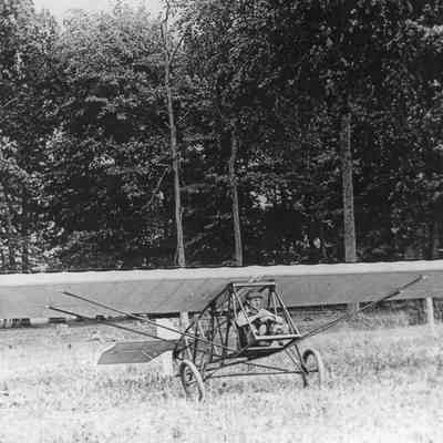 Photo of Bi-Plane Taken by Jim Bowman, Ernie Clarke Mourer was the Pilot (1890-1937)