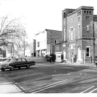 Photo Looking North on Main Street from Dr. Bernard George's Office in Liberty Center, circa late 1950's