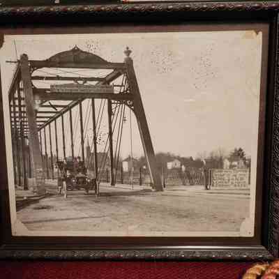 Framed Photograph of the Maumee River Bridge, Looking North toward St. Augustine Catholic Church