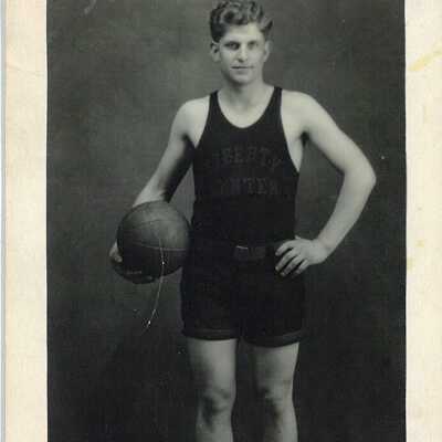 LCHS Baskball Player Homer "Pete" Young-Green