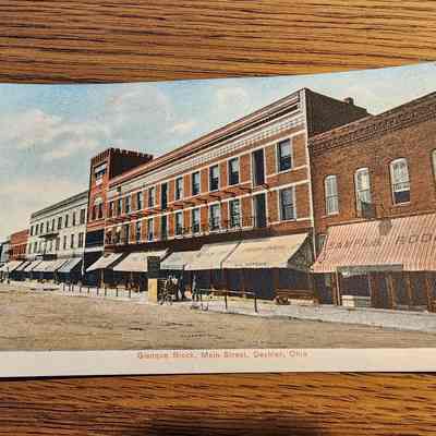 Gianque Block, Deshler, Ohio Postcard