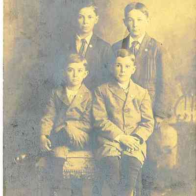 Photo of Four Unidentified Boys in the Mohler/Follett Family