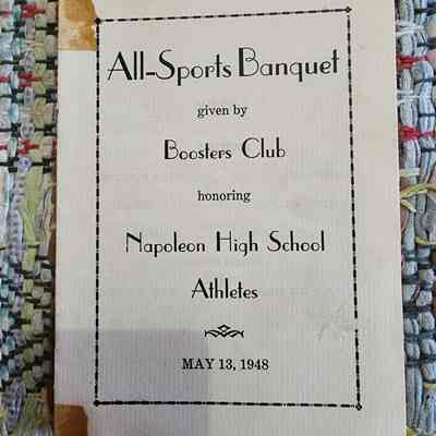 1948 Napoleon High School All-Sports Banquet Program