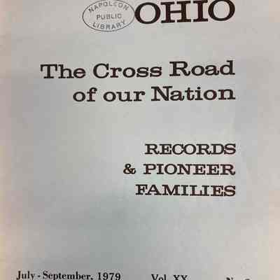 OHIO The Cross Road of our Nation Records & Pioneer Families