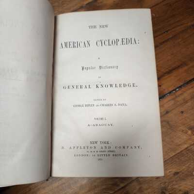 16 Volume Set: "New American Eyclopedia", Owned by R.K.Scott, Jr. & Inscribed