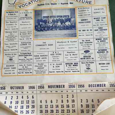 Vocational Agriculture, FFA NHS Calendar, 1956
