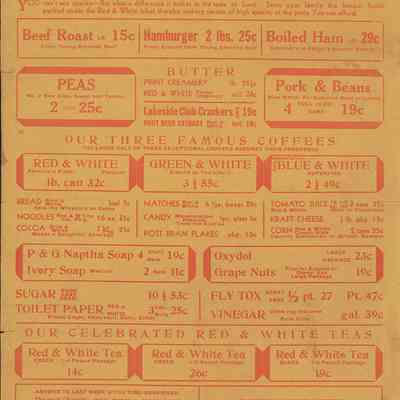 Advertisement Flyer for Home Market; in Liberty Center,, Ohio