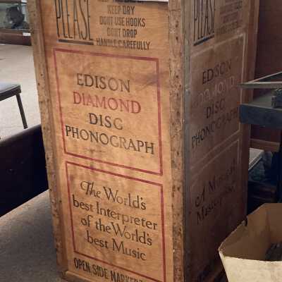 Edison Phonograph Packaging Wooden Box