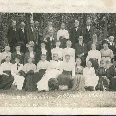 Wright Log Cabin 1850 School Reunion taken September 15, 1910