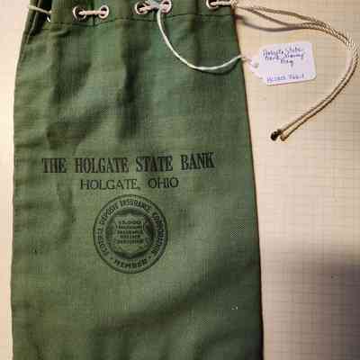 Holgate State Bank Money Bag