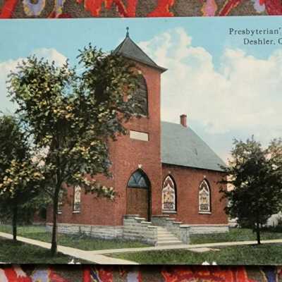 1900's Presbyterian Church, Deshler, Ohio Postcard