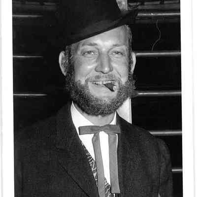 Photo of Unidentified Contestant in Beard Contest in Liberty Center, 1960
