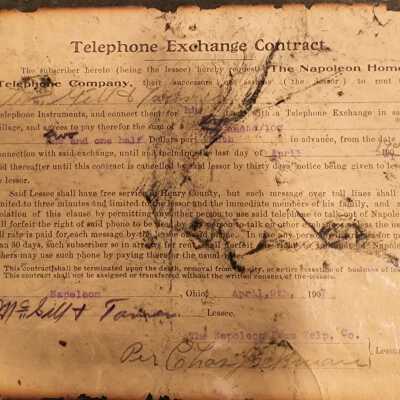 (2) Napoleon Telephone Company Documents