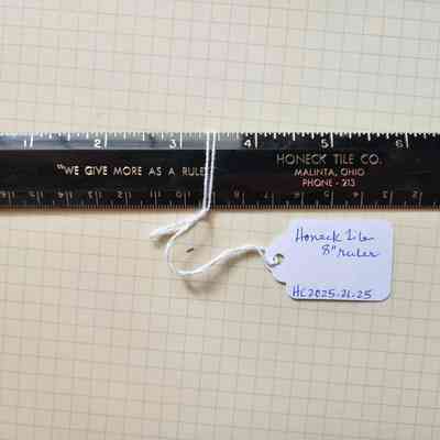 Honeck Tile 8" Ruler, Advertising