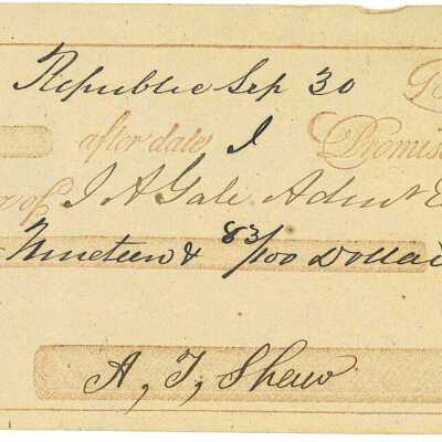 Receipt of William Parker