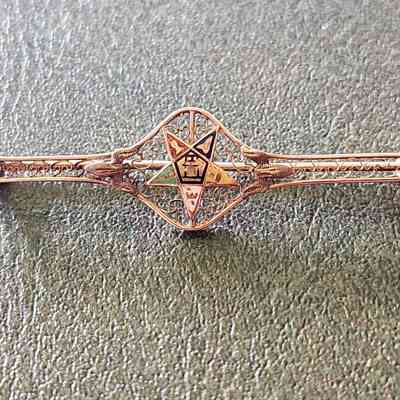 10KT Gold Eastern Star Pin, belonging to Bertha Huston