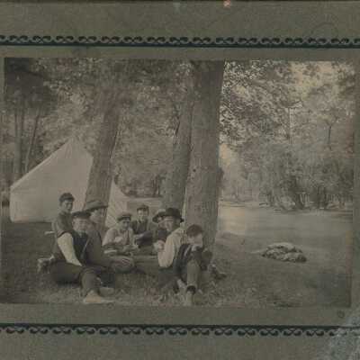 Group of Men at Showman's Point at Turkeyfoot and the Maumee River