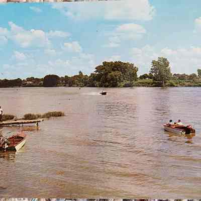 1959 Postcard: Boat Ramp, Maumee River, Napoleon, Ohio