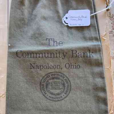Community Bank, Napoleon, Oh Money Bag