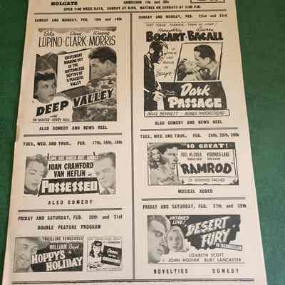Holgate Palace Theatre Movie Flyer, 40's